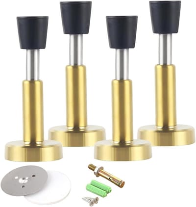 Deur Stoppers - Deurhouders - Muren Beschermen - Hydraulische Demping - 4 Stuks - Goud