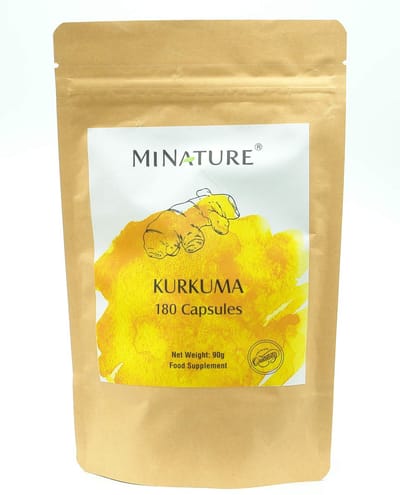 Kurkuma Capsules 180 stuks - 450mg Geelwortel, Turmeric per Vegan Capsule - Curcumine - 100% Plantaardig