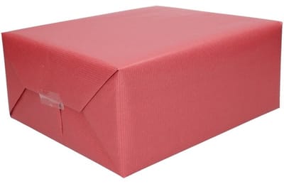 3x Cadeaupapier donker rood - 500 x 50 cm - kadopapier / inpakpapier