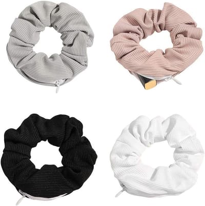 Kleurige Elastische Haar Scrunchies Set van 4, Perfecte Haaraccessoires voor Vrouwen en Meisjes, Ideaal voor Ponytails en Styling