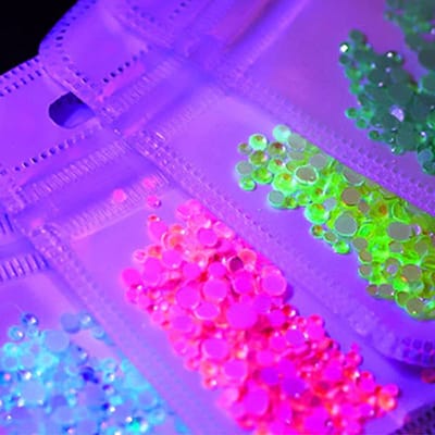 DRM Opal Glow Night Nagel Steentjes - Glow In The Dark Mix Van Maten 250st. #7