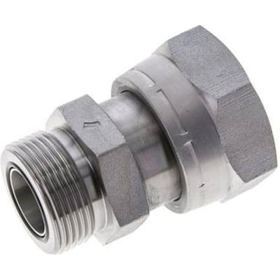 UN 1-11/16''-12 x UN 1-7/16''-12 M/F Verzinkt Stalen Neusstuk ORFS 250 Bar - Hydrauliek - FL2S-MF-EZ-111U-107U-O