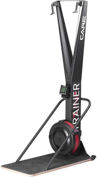 CARE SKI TRAINER - Connected indoor langlauftrainer - 10 weerstandsniveaus via hendel - 8 functies op de monitor - 5 trainingsmodi - Voor gebruik in de sportschool of thuis