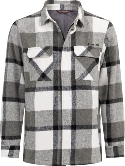 Life Line blouse Pico - blouse/jas Pico - wit/grijs geblokt - borstzak - maat M