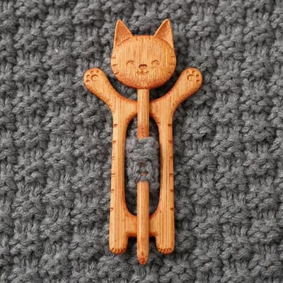 Broche Speld Met Houten Dierpatroon Diy Ambachtelijk Badge Cartoon Speld Grappig Schattig Sjaal Speld Sjaal Gesp Sluitingen Sieraden Cadeau