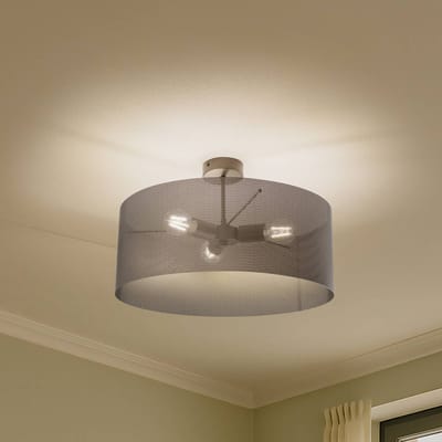 Domiluce Plafondlamp Zofia, koffiebruin, metaal, Ø 50 cm, 3-lamps, E27