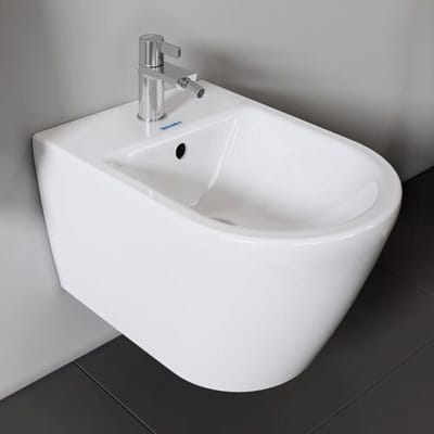 Duravit D-Neo wall bidet with Durafit 2294150000
