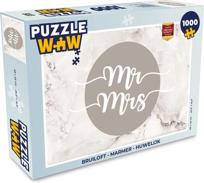 Puzzel Spreuken - Mr Mrs - Huwelijk - Quotes - Legpuzzel - Puzzel 1000 stukjes volwassenen