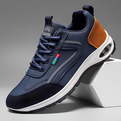 Heren Trendy Sportschoenen Lichtgewicht Ademend Modern Antislip Hardloopschoenen Suède Details Buiten Dagelijkse Slijtage Heren Sneakers 38 black