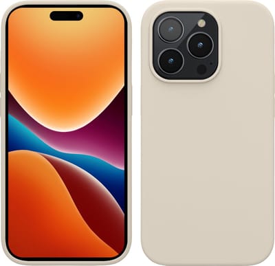 kwmobile telefoonhoesje geschikt voor Apple iPhone 14 Pro - Hoesje met siliconen coating - Smartphone case in crème