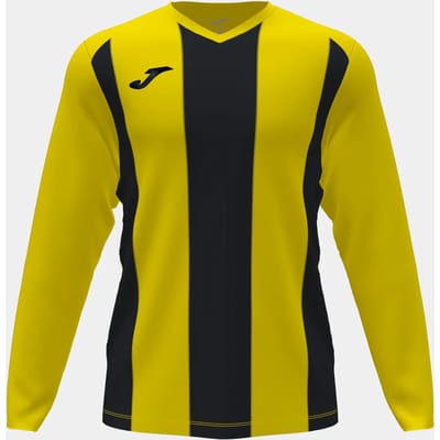 Joma Pisa II Voetbalshirt Lange Mouw Kinderen - Geel / Zwart | Maat: 104-116