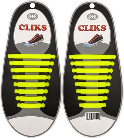 Elastische Veters Geel - Zonder Strikken - 1 Paar Schoenen - Kinderen & Volwassenen - CLIKS
