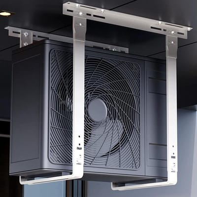 Airco Beugel - Condensor Steun - Ondersteuning Buitenunit - Verstelbaar Ontwerp - Tot 400 Pond - Zilverkleurig