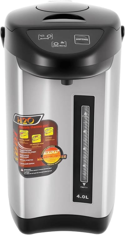 RVS Warmwaterdispenser 4 Liter voor Thee, Glühwein en Dranken - Elektrische Thermopot