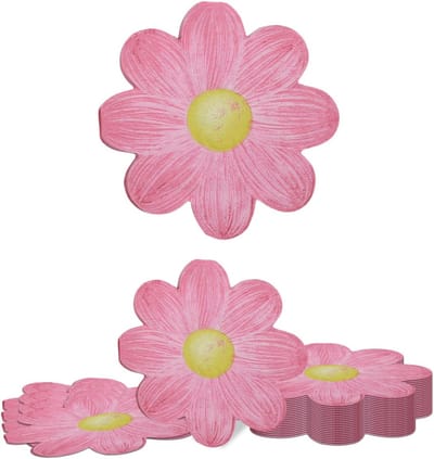 Set van 20 Kleurige Bloemen Servetten voor Zomerfeesten - Decoratieve Servetten in Roze en Blauw, Perfect voor Feestjes en Evenementen