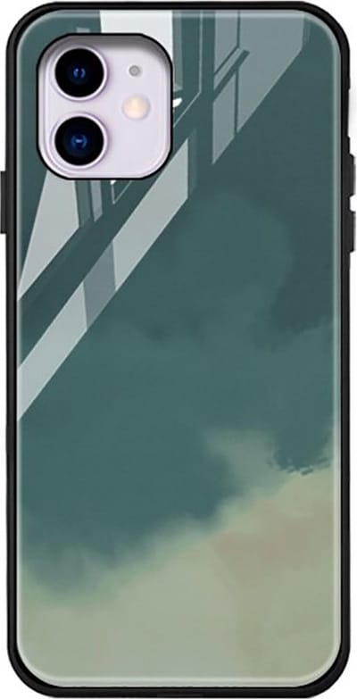 Shop4 - Xiaomi 12 Hoesje - Harde Back Case Glass Marmer Groen