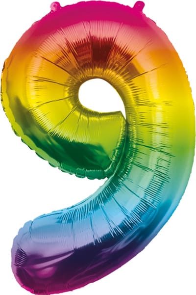 Foil Balloon 86 cm- no.9 Rainbow