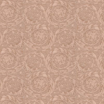 Exclusief luxe behang Profhome 366922-GU vliesbehang gestructureerd met ornamenten glimmend koperen 7,035 m2