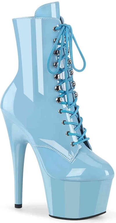 Pleaser - ADORE-1020 Plateau Laarzen, Paaldans schoenen - US 5 - 35 Shoes - Blauw