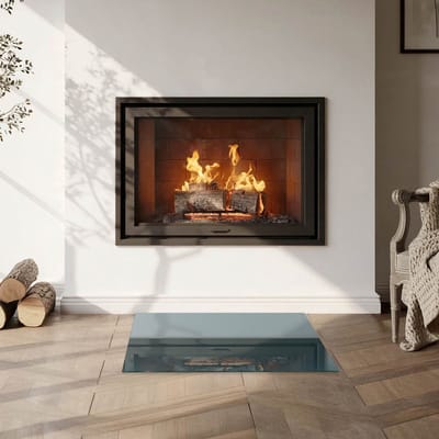 Coloray Vloerplaat Houtkachel - Onderplaat Kachel - 60 cm x 40 cm - Houtkachel Vloerplaat - Turkoois Vloerplaat Kachel - Onderplaat Voor Houtkachel - Vloerplaat voor Houtkachel - Vloerplaat Open Haard - Verwarmingsaccessoires