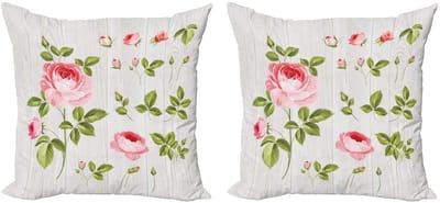 ABAKUHAUS Kussenhoes Set – Vintage Roze 40x40 cm – Dubbelzijdig bedrukt