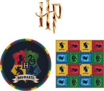 "Harry Potter House Borden (8 stuks) & Servetten (16 stuks) – Feestdecoratie – 23 cm – Verjaardag & Themafeest"