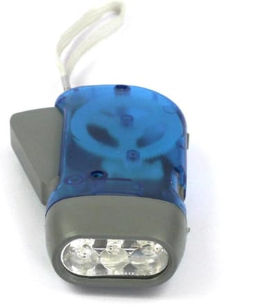 RVV® Zaklamp opwindbaar - Zaklamp - Zaklampen - Blauw - 12cm x 4cm 4cm