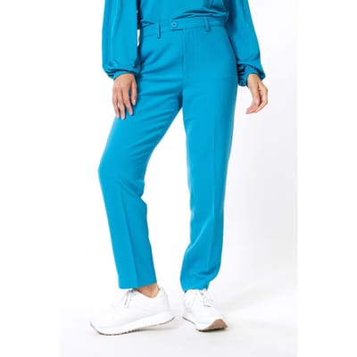 EsQualo Trousers Chino City Petrol Maat: 34 | Pantalons Outlet | Dames | Blauw