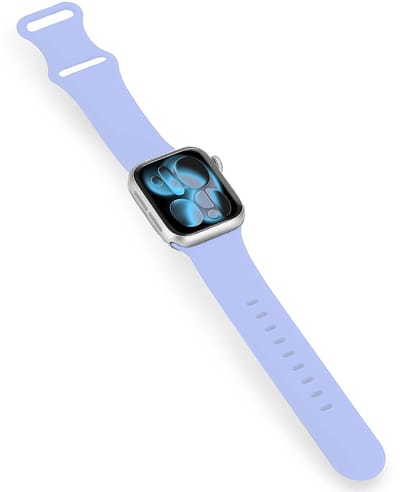 Bandje Geschikt voor Apple Watch 1, 2, 3, 4, 5, 6, 7, 8, 9, 10, 11, SE - 42/44/45/46 mm Siliconen Verstelbaar Polsband - Horloge Bandje - Baby Blauw