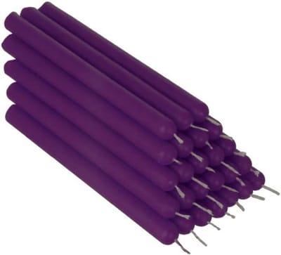 25x Gele Bijenwas Tafelkaarsen 12cm Roetvrij Gekleurd