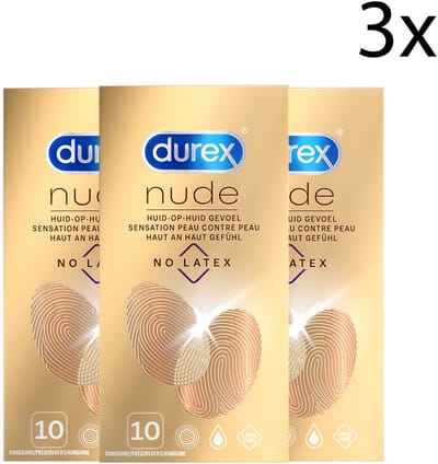 Durex Condooms Nude - Latexvrij - 3x 10 stuks