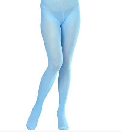 Blauwe panty azuur