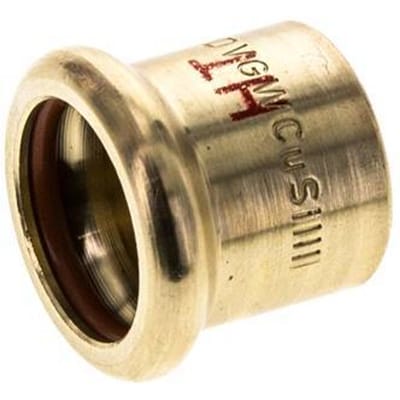End Cap - 18mm Persmof - Koperlegering