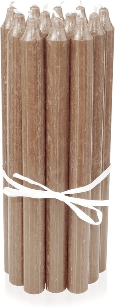 Premium Scandinavische Staafkaarsen Zand - Set van 12, 29 cm, Decoratieve Kaarsen voor Elke Gelegenheid