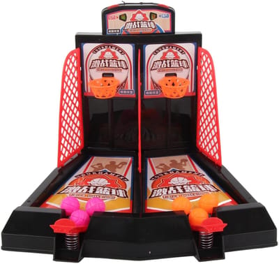 Dailygoods- Basketbal Speelgoed Dubbel Persoon - Tafelspel - Kinderen/Volwassenen - Hoogwaardige Materialen - Stressverlichting - Leuk Spel - Tafelbasketbal