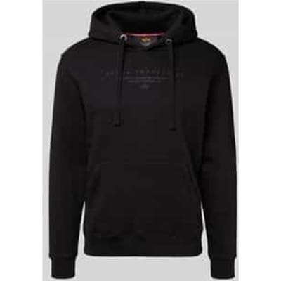 relaxed fit hoodie van katoenmix met labeldetail