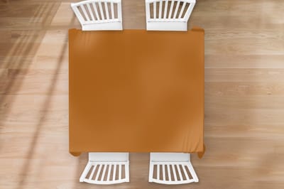 Tafelkleed - Tafellaken - 150x150 cm - Bruin - Aardetint - Effen kleur - Binnen en Buiten