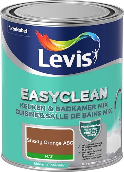 Levis - Easyclean Keuken & Badkamer Mix - Shady Orange A80 - Mengverf - 1 L