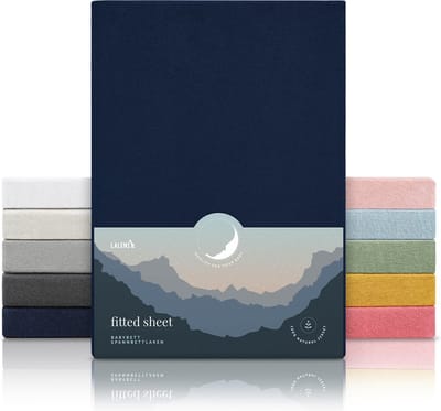 Laleni Premium Hoeslaken Kids - 100% Katoen - 40 x 90 x 10 cm - Dark Ocean Blue