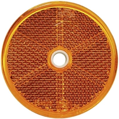Reflector rond geel 60mm plak of schroef
