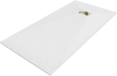 Mexen Hugo rechthoekige douchebak SMC 170 x 90 , wit, gouden rooster - 42109017-G