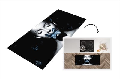 Keukenloper - Loper keuken - Vrouw - Luxe - Vlinder - 120x50 cm - Keukenloper vinyl