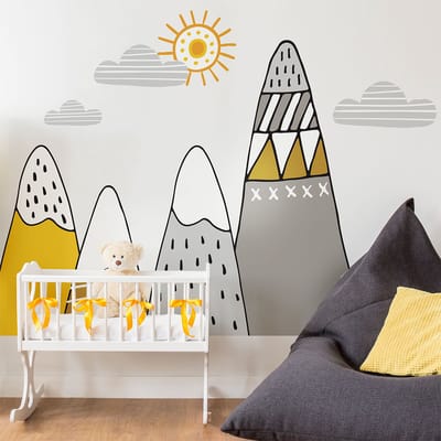 Kinderstickers van het Scandinavische gebergte Atika, 100 x 150 cm