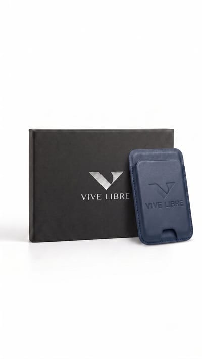 Vive Libre® Wallet Geschikt voor Magsafe - Donker Blauw - Magnetische Pasjeshouder Voor iPhone - Creditcardhouder