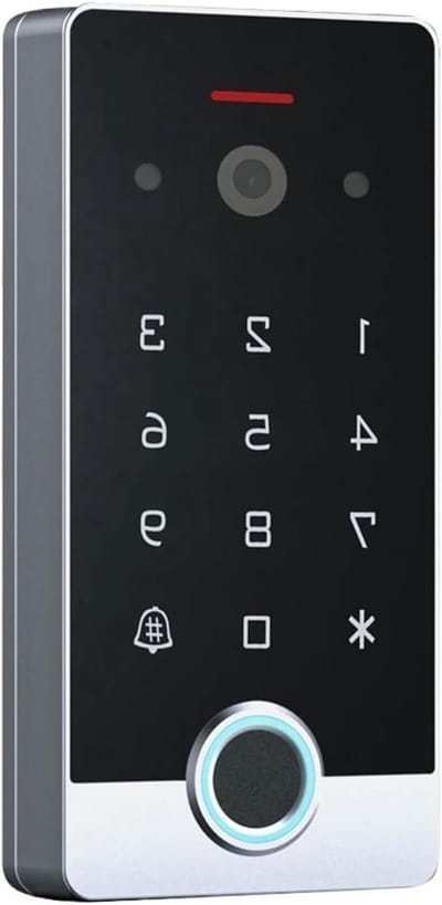 Video Intercom - Deuropener Systeem - Toegangscontrole Thuis - Wifi Vingerafdruk Toetsenbord - 10x10x10 mm - Zwart