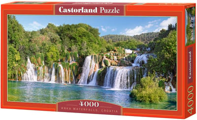 Castorland Krka Waterfalls, Croatia – Puzzel – 4.000 stukjes – Satijnen afwerking – Perfecte pasvorm – Europese kwaliteit