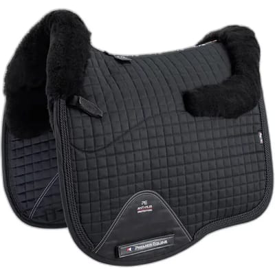 Premier Equine Pony Cc Merino Wool European Dressage Square Zadeldekje Zwart Pony