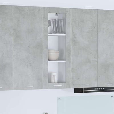 vidaXL - Hangkast - Beton - Grijs - 40 - x - 31 - x - 100 - cm - Bewerkt - hout