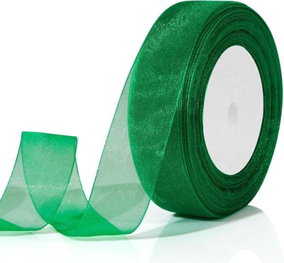 Organza lint groen, Valentijnsdag lint, cadeaulint, geschenklint voor Valentijnsdag, lint, breedte cadeaulint, bruiloft, cadeaulint bruiloft, champagneroze satijnen lint, 2,5 cm