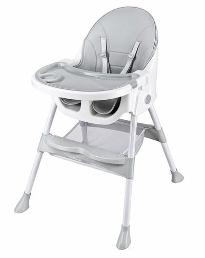 Baby Mix Nora 2-in-1 kinderstoel grijs 60x72x92 cm - Eetstoel